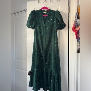 Tuckernuck Green Floral Midi Dress